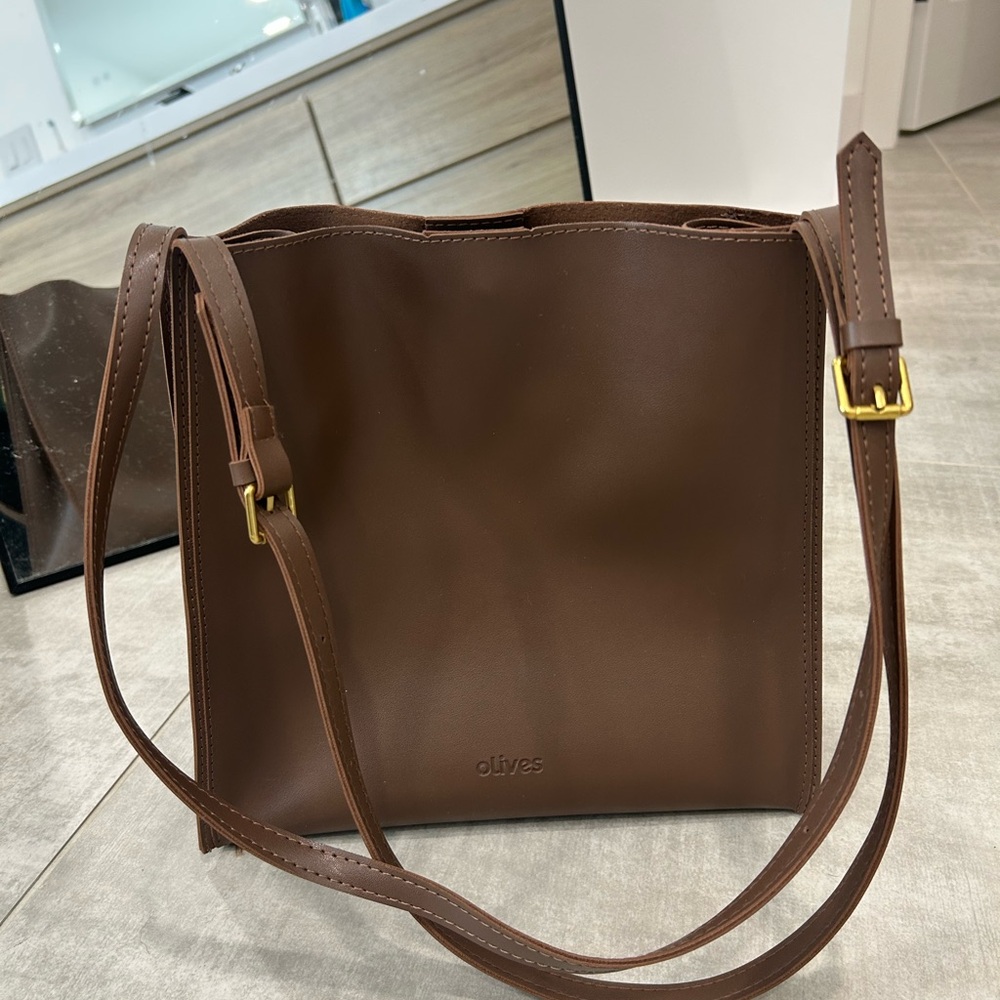 Olives Vegan Leather Tote Bag